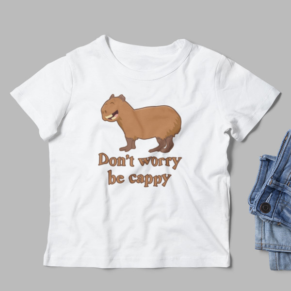 Bērnu T-krekls "Don't worry be cappy"