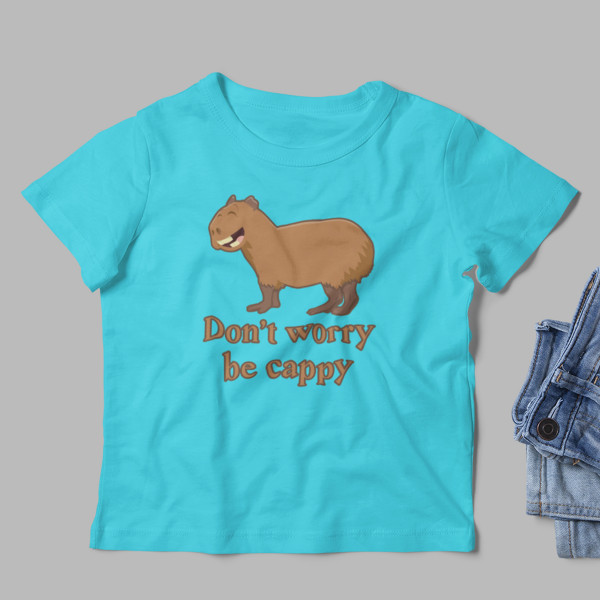 Bērnu T-krekls "Don't worry be cappy"