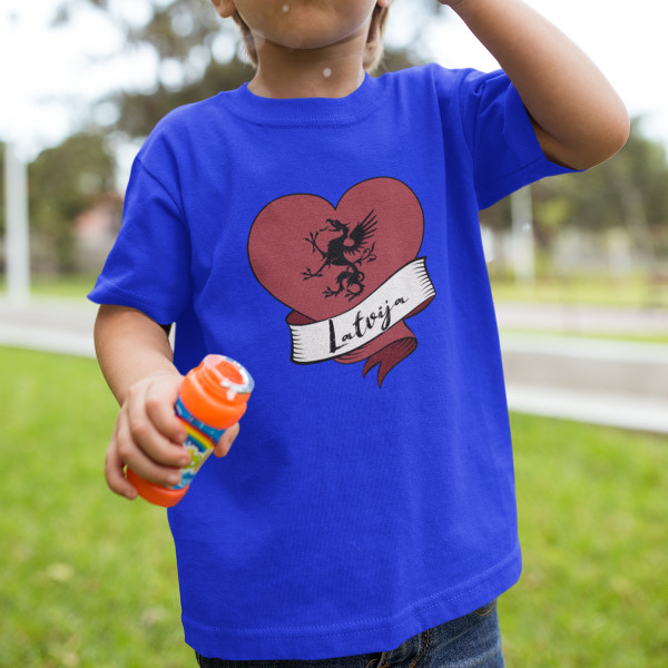 Bērnu T-krekls "Latvijas sirds"