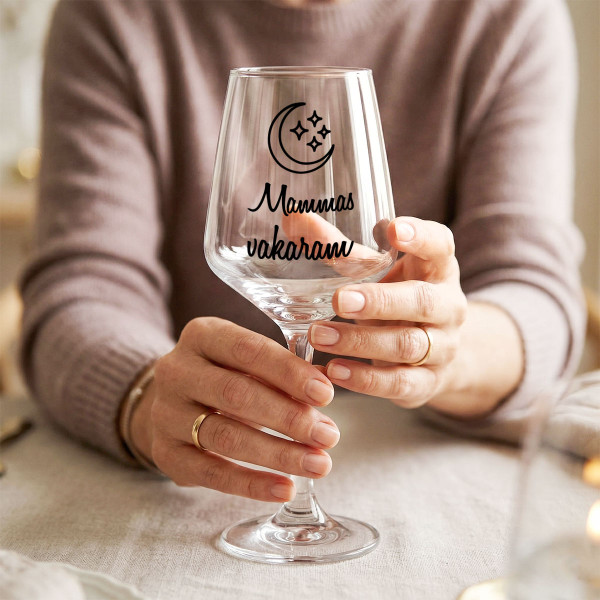 Vīna glāze "Mammas vakaram" (400ml)