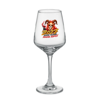 Vīna glāze „Vairāk glāžu, mazāk rūpju” (400 ml)