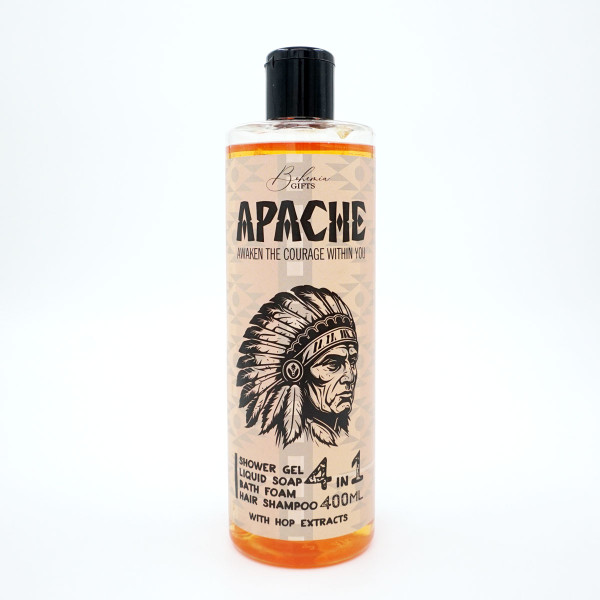 Vīriešu dušas želeja, šampūns, putas un ziepes 4in1 "Apache" (400ml)