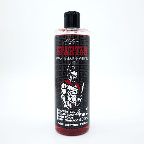 Vīriešu dušas želeja, šampūns, putas un ziepes 4in1 "Spartan" (400ml)