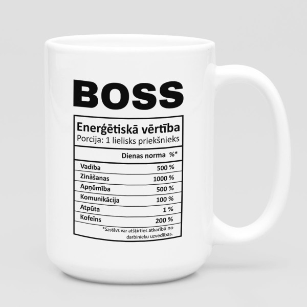 XL krūze "Bosa sastāvs" (450ml)