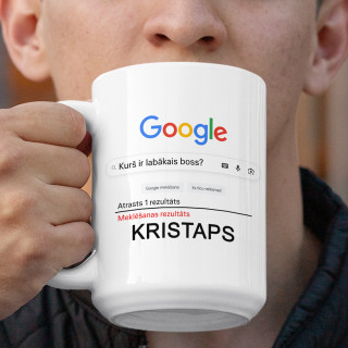 XL krūze "Labākais boss ir" ar jūsu izvēlētu vārdu (450ml)