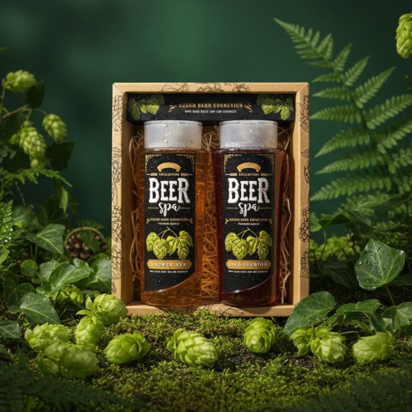 "BEER SPA" alus kosmētikas komplekts - dušas želeja (250ml) un šampūns (250ml)