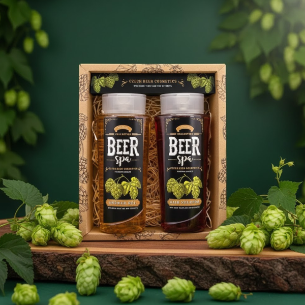 "BEER SPA" alus kosmētikas komplekts - dušas želeja (250ml) un šampūns (250ml)