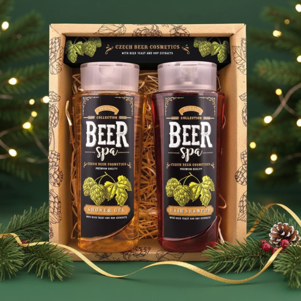 "BEER SPA" alus kosmētikas komplekts - dušas želeja (250ml) un šampūns (250ml)