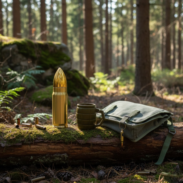 Militāras tematikas dāvanu komplekts "Bullet & Grenade"